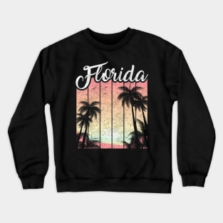 Retro Florida Is Calling Silhouette Vacation Crewneck Sweatshirt